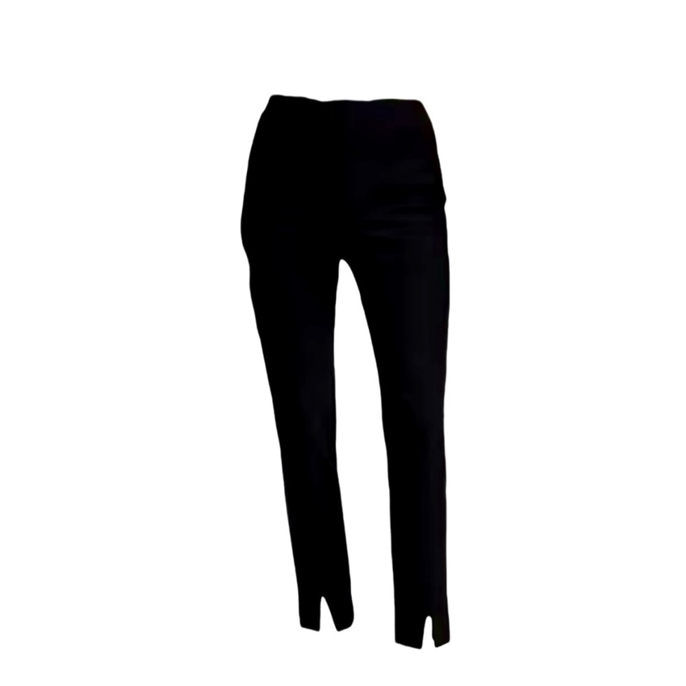 Chico’s | Brigitte Slim Leg | Black Split Hem Pants | Women’s Size 6 | NWT